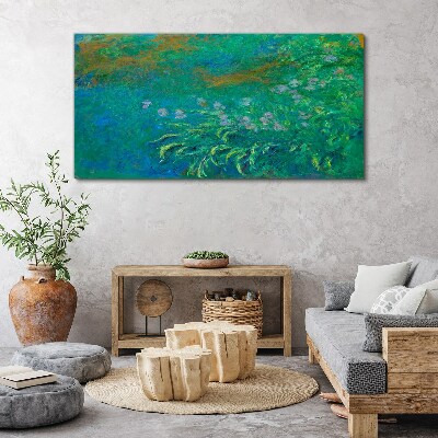 Foto auf leinwand Grüne Landschaft mit Blumen