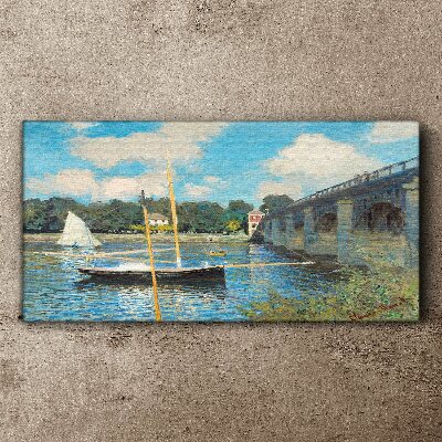 Wandbild Ein ruhiger Hafen an einem sonnigen Tag