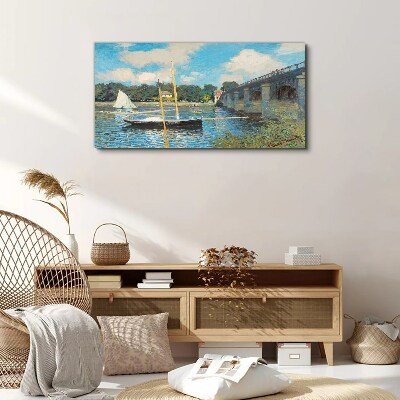 Wandbild Ein ruhiger Hafen an einem sonnigen Tag