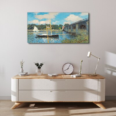 Wandbild Ein ruhiger Hafen an einem sonnigen Tag