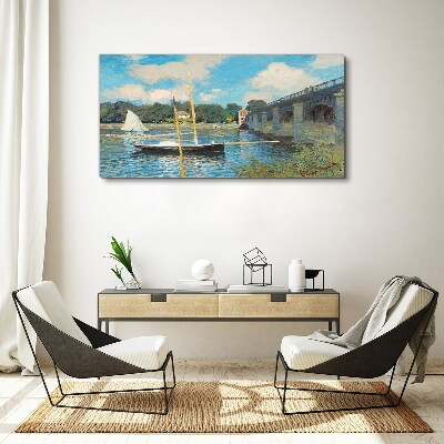Wandbild Ein ruhiger Hafen an einem sonnigen Tag