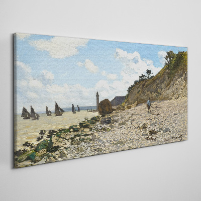 Leinwandbild Boote am Strand von Monet