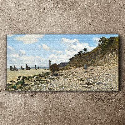 Leinwandbild Boote am Strand von Monet