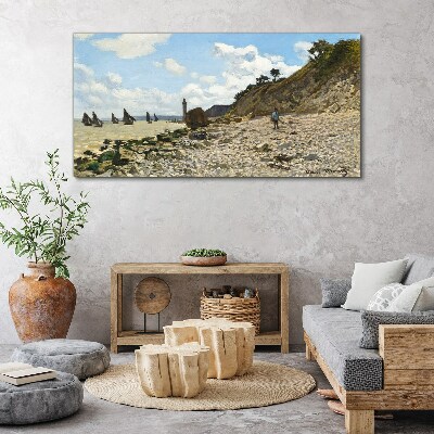 Leinwandbild Boote am Strand von Monet