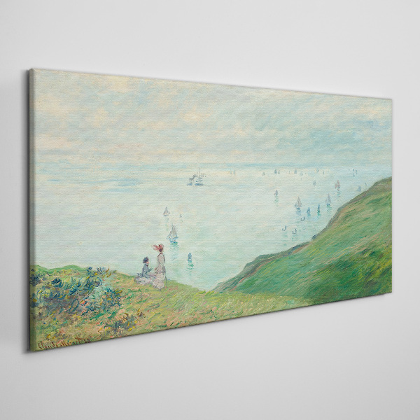 Foto auf leinwand Klippen bei Pourville Monet