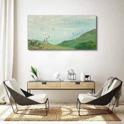 Foto auf leinwand Klippen bei Pourville Monet