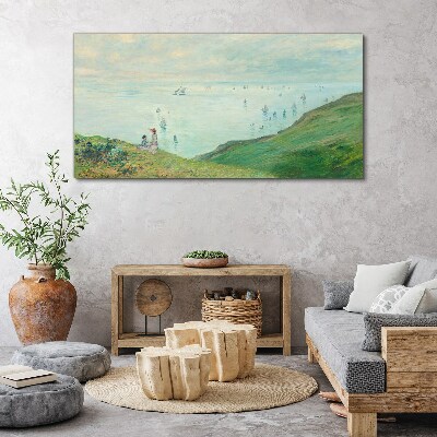 Foto auf leinwand Klippen bei Pourville Monet