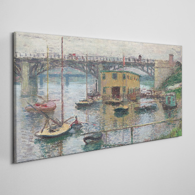 Wandbild Brücke über Argenteuil Monet
