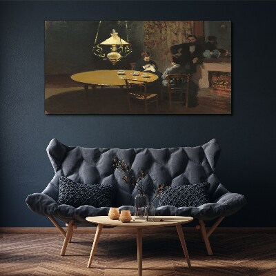 Foto auf leinwand Abend am Tisch