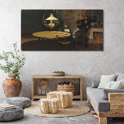Foto auf leinwand Abend am Tisch