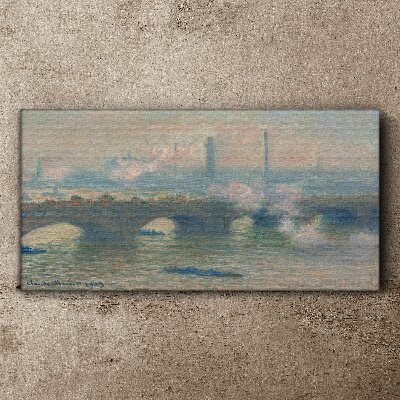 Foto auf leinwand Waterloo-Brücke grau Monet