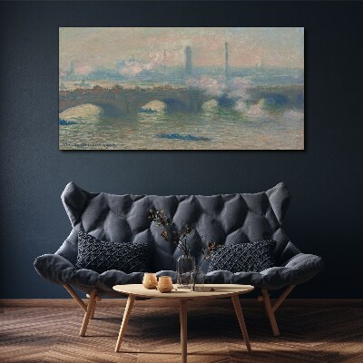 Foto auf leinwand Waterloo-Brücke grau Monet