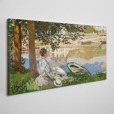 Foto auf leinwand Ein ruhiges Flussufer