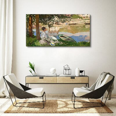 Foto auf leinwand Ein ruhiges Flussufer