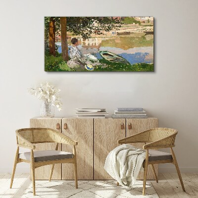 Foto auf leinwand Ein ruhiges Flussufer