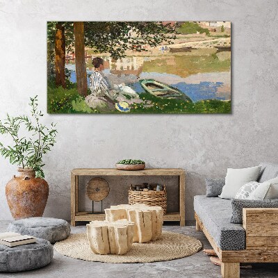 Foto auf leinwand Ein ruhiges Flussufer