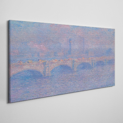 Bild auf leinwand Monets Waterloo-Brücke