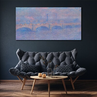 Bild auf leinwand Monets Waterloo-Brücke