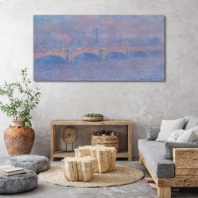 Bild auf leinwand Monets Waterloo-Brücke