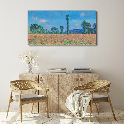 Foto auf leinwand Wiesenlandschaft Monet