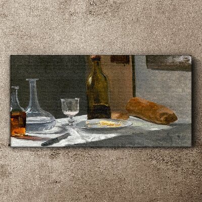 Wandbild Stillleben mit Flaschen und Glas