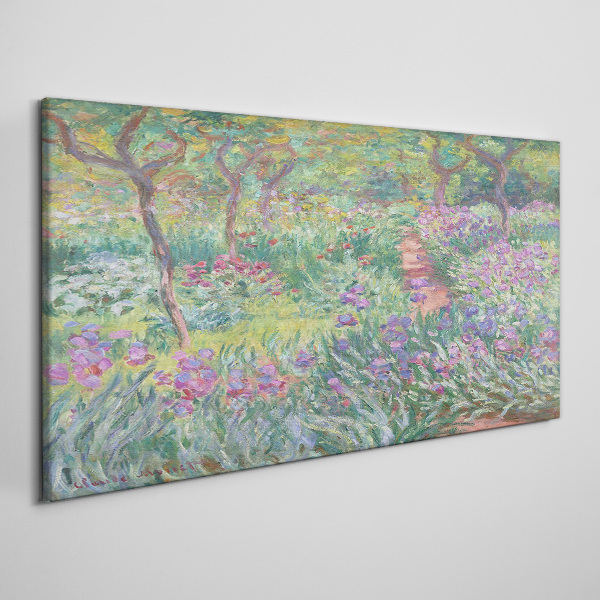 Foto auf leinwand Blumengarten in der Frühlingssonne
