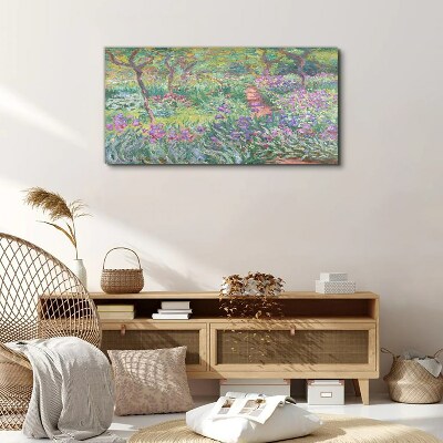 Foto auf leinwand Blumengarten in der Frühlingssonne