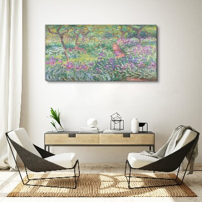 Foto auf leinwand Blumengarten in der Frühlingssonne