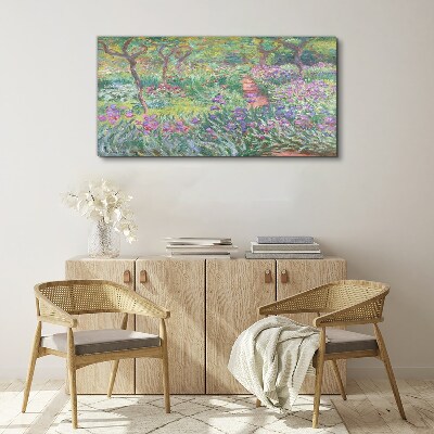 Foto auf leinwand Blumengarten in der Frühlingssonne