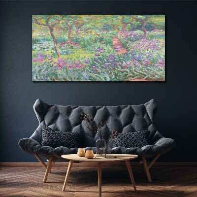 Foto auf leinwand Blumengarten in der Frühlingssonne