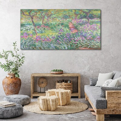 Foto auf leinwand Blumengarten in der Frühlingssonne