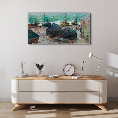 Foto auf leinwand Seehafen mit Booten