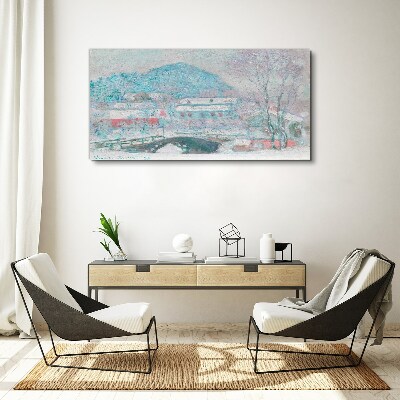 Foto leinwand Winterlandschaft