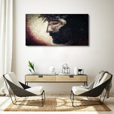 Foto auf leinwand Porträt mit Dornenkrone