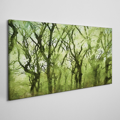 Bild auf leinwand Grüne Wälder im nebligen Licht