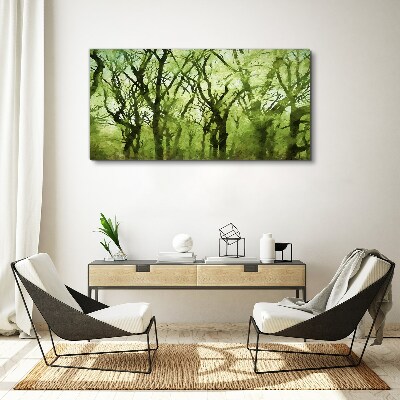 Bild auf leinwand Grüne Wälder im nebligen Licht