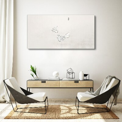Bild auf leinwand Zarte Vögel im Hintergrund