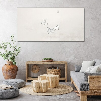 Bild auf leinwand Zarte Vögel im Hintergrund
