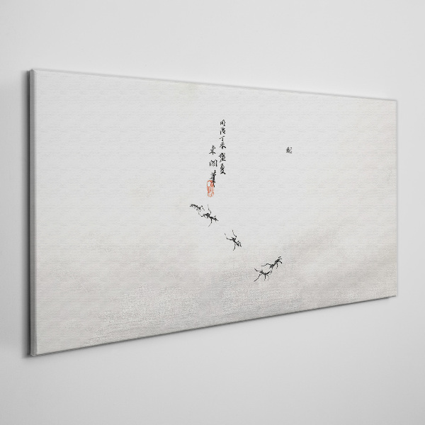 Foto auf leinwand Friedliche Natur mit Kalligraphie