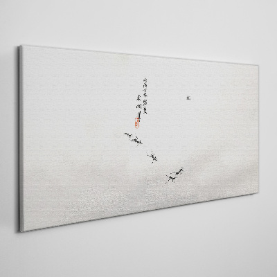 Foto auf leinwand Friedliche Natur mit Kalligraphie