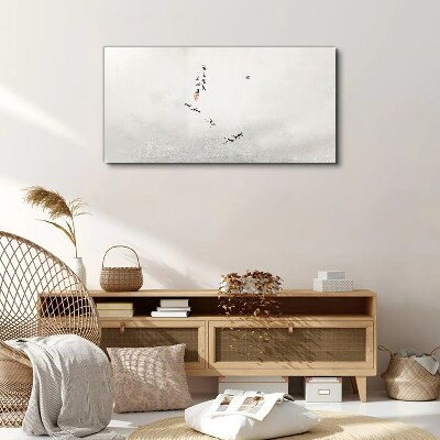 Foto auf leinwand Friedliche Natur mit Kalligraphie