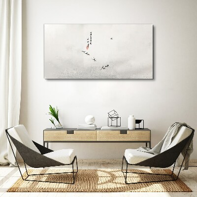 Foto auf leinwand Friedliche Natur mit Kalligraphie