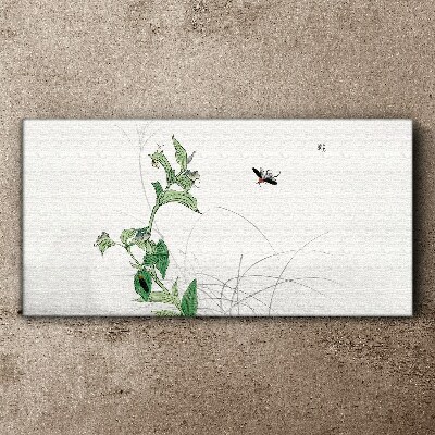 Foto auf leinwand Die Zartheit der Natur mit einem Schmetterling