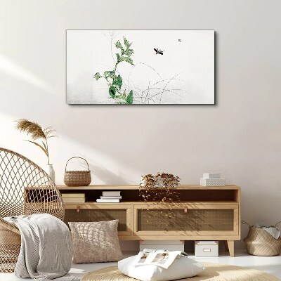 Foto auf leinwand Die Zartheit der Natur mit einem Schmetterling