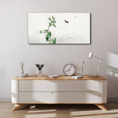 Foto auf leinwand Die Zartheit der Natur mit einem Schmetterling