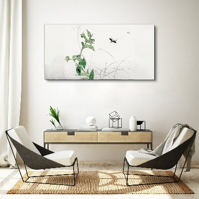 Foto auf leinwand Die Zartheit der Natur mit einem Schmetterling