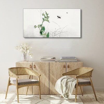 Foto auf leinwand Die Zartheit der Natur mit einem Schmetterling