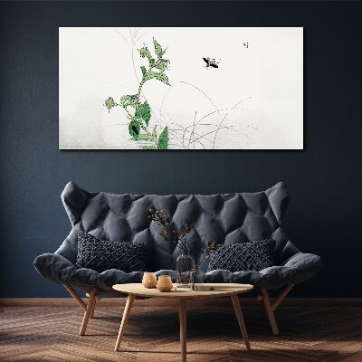 Foto auf leinwand Die Zartheit der Natur mit einem Schmetterling