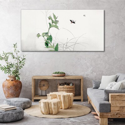 Foto auf leinwand Die Zartheit der Natur mit einem Schmetterling
