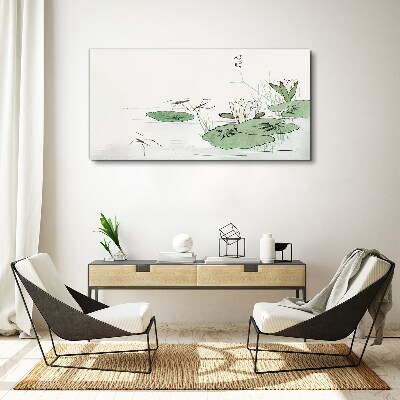 Foto auf leinwand Seerosen auf dem Teich